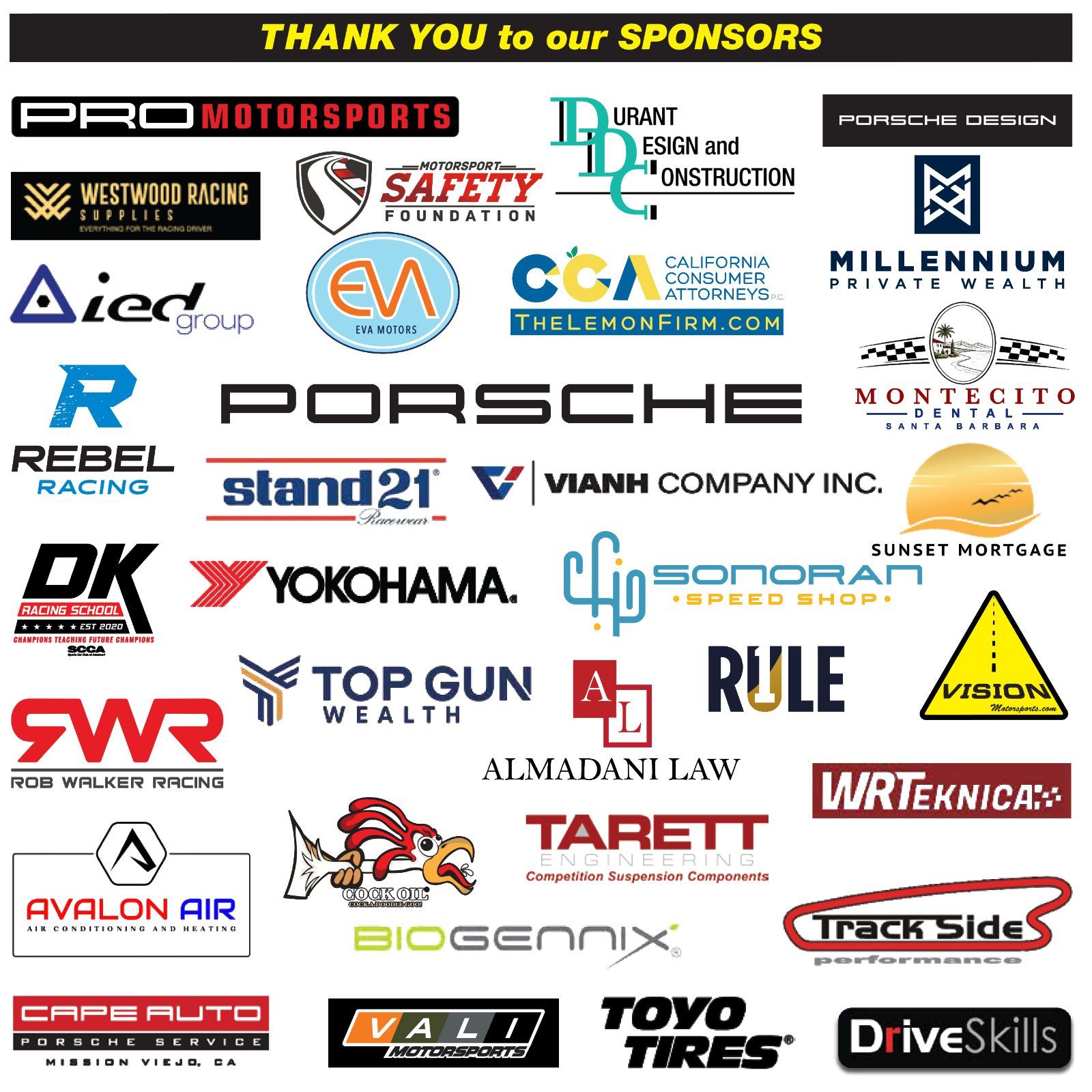POC sponsor cluster 8:28 Porsche Owners Club