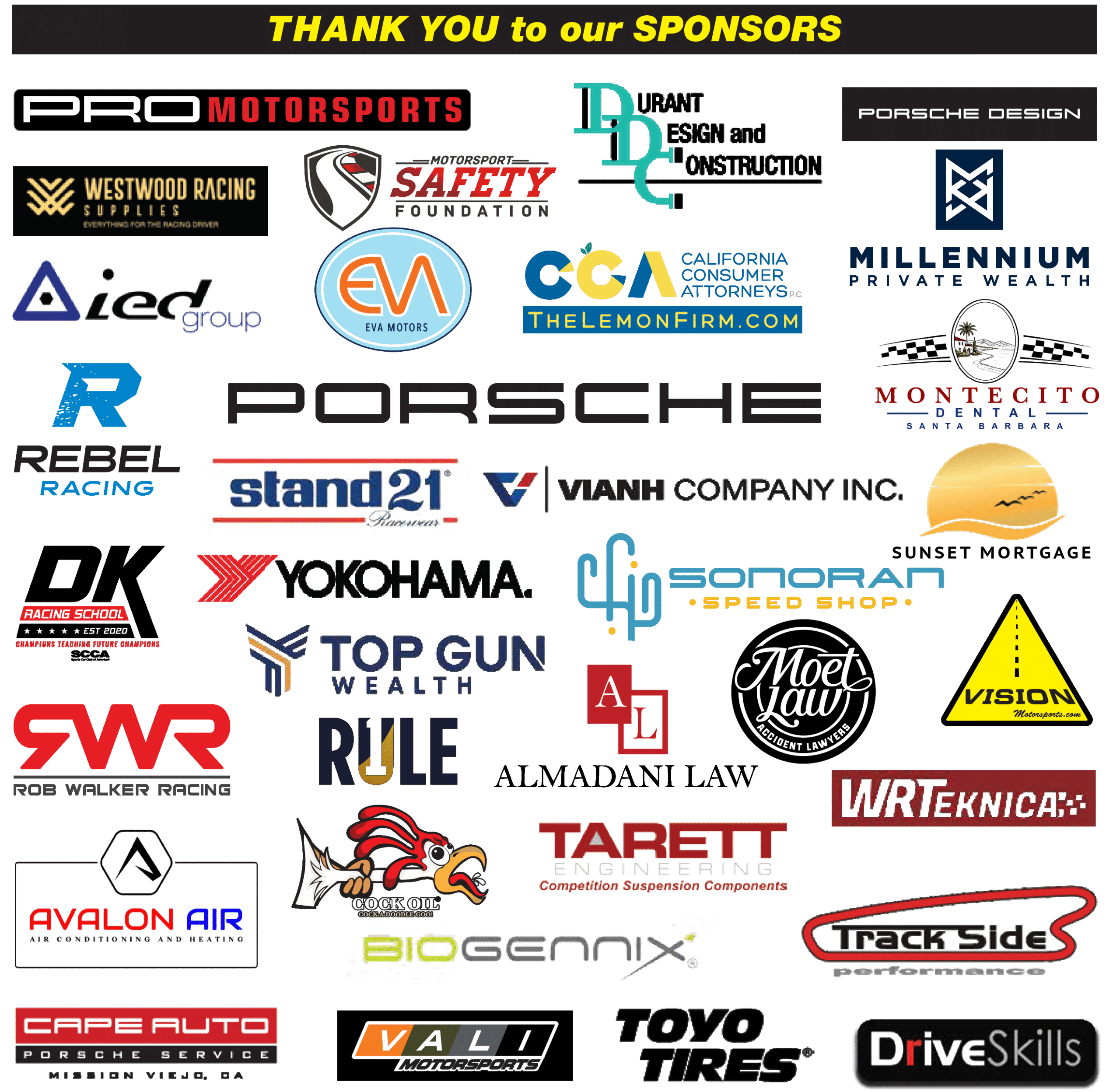 SPONSOR LOGOS 8.5X8.75 10-5-26 Porsche Owners Club